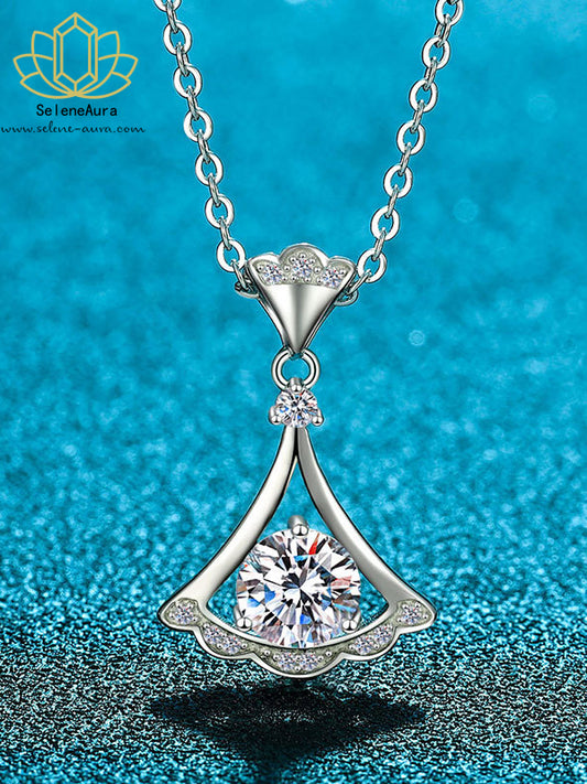 925 Silber Anhänger – Zarter Fächer-Kettenanhänger für Frauen | SeleneAura