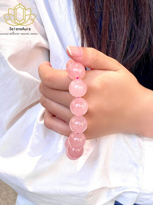 Premium Rosenquarz Armband| Herzchakra Heilung|Limitierte Energieedition