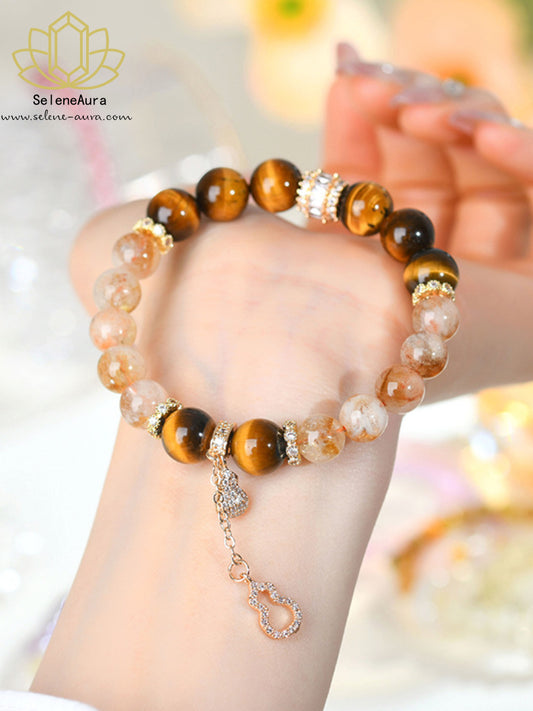 Natürliches Tigerauge Armband | Gelbe Pagodenkristall-Ketten | Heilkristalle