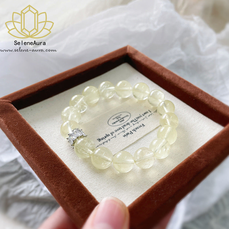 Natürlicher Zitronenquarz Armband - Handgefertigte Energieperlen