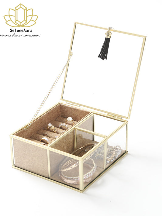 SeleneAura Barock Schmuck Tablett Gold - Kristall Deko & Aufbewahrung