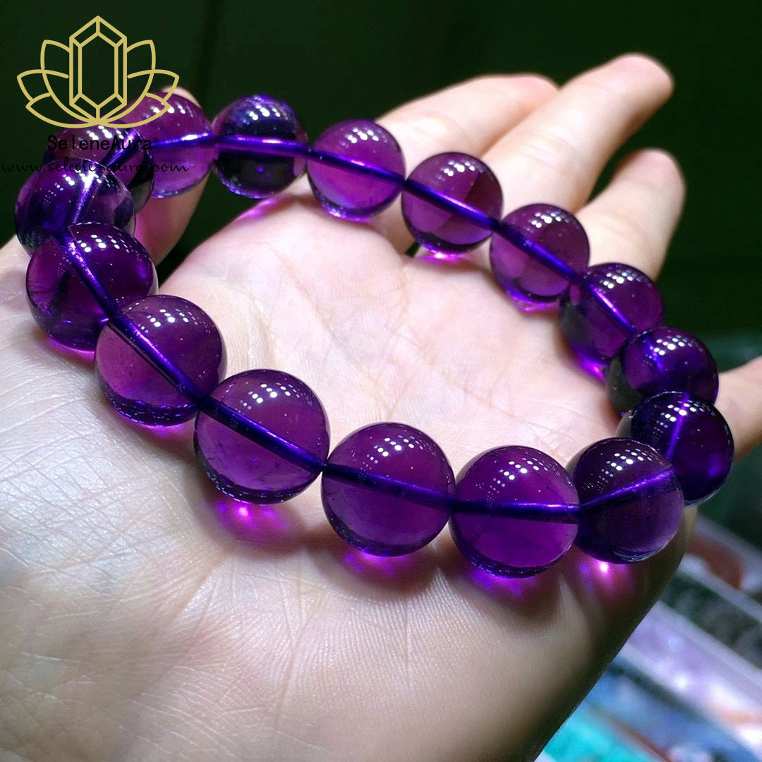 Natürliches Amethyst Armband in Violett - Handgefertigter Schmuck