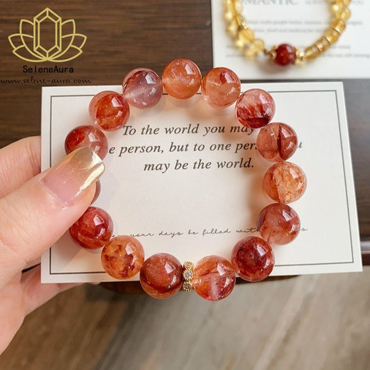 Premium Heilsteine-Set: Jaspis & Rutilquarz für Damen