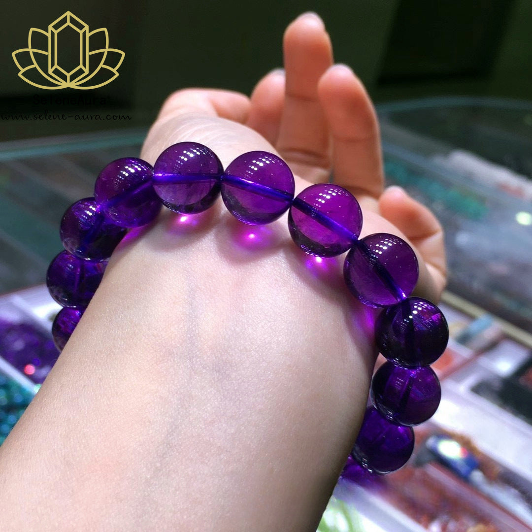 Natürliches Amethyst Armband in Violett - Handgefertigter Schmuck