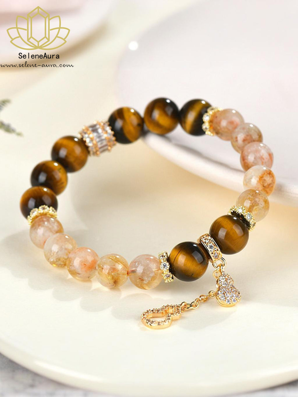 Natürliches Tigerauge Armband | Gelbe Pagodenkristall-Ketten | Heilkristalle