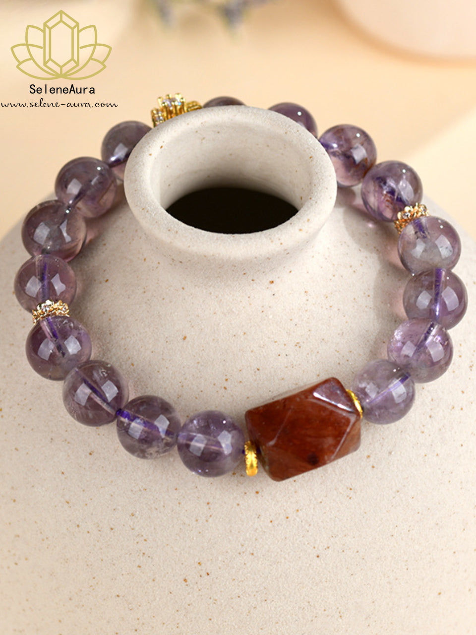 Natürliche Amethyst rot Gummi Blume Armband romantisch lila Original Mode Damen Pop String Schmuck angepasst