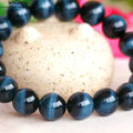Natürliches Blau-Tigerauge Armband | Handgefertigt