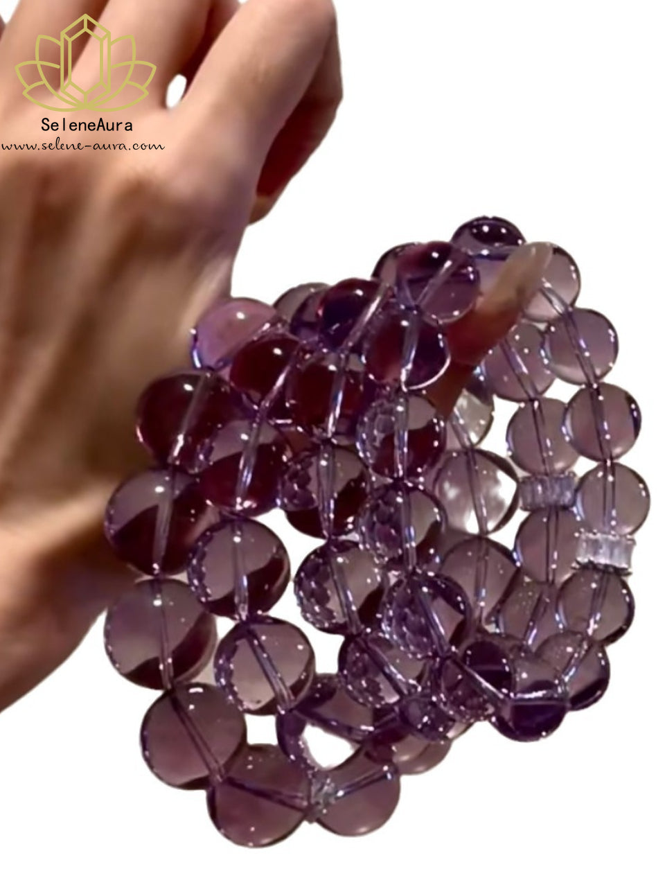 Natürliches Amethyst-Armband "Neun-Purpur-Feuer-Energie" | 12mm Handgefertigt | Exklusives Design