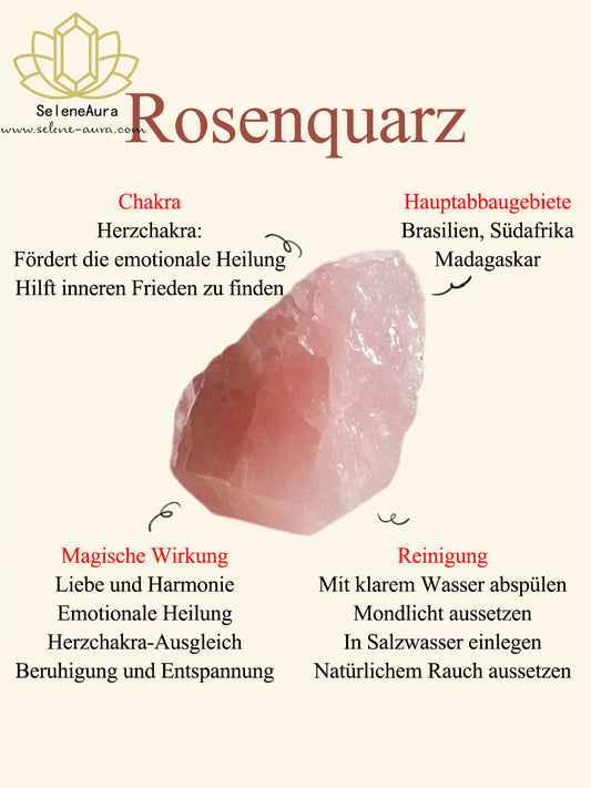 Natürliches Rosenquarz & Perlen Armband | Herzchakra-Energietrio | Glückssymbol Design