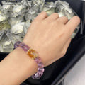 Amethyst & Citrin Armband｜Feuerenergie Chakra Schmuck｜Heilsteine für Reichtum & Schutz