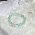 SeleneAura Naturfluorit Armband | Handmade 6-Stern Anhänger + Eisklar Perlen | Energie & Eleganz