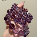 Natürliches Amethyst-Armband "Neun-Purpur-Feuer-Energie" | 12mm Handgefertigt | Exklusives Design