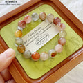 Natürliches Rutilquarz Armband "Monet-Garten" | Farbverlauf Design | Unisex Energie