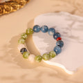 Xiuyan-Trauben Milchschaum Armband | Vintage Aquamarin Jahresenergie | Schneequarz & Nan Hong