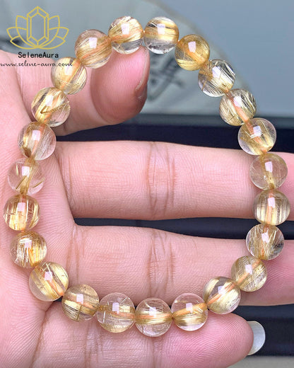 Titanium Quarz Armband | Handgefertigt Manifestation  Schutzenergie