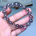Schwarzer Super 7 Kristall Armband｜Schillernder Glimmer Heilstein｜7-Mineralien Energie Schmuck