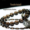 Natürliches Rauchquarz & Bergkristall Armband | Marbled Color Energie | Rechtshand Reinigung