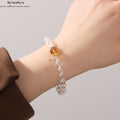 Weiß-Violett Energie Armband｜Bergkristall & Amethyst Chakra Balance｜Manifestation & Intuition