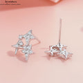Sterne Ohrringe "Silberner Stern" | 925 Silber | Minimalistisch & Elegant