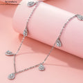Silberne Tränken Tropfen Halskette mit Zirkonia | Elegantes Collier | SeleneAura
