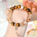 Natürliches Tigerauge Armband | Gelbe Pagodenkristall-Ketten | Heilkristalle