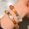 Multikristall-Armband mit Regenbogen-Rutilquarz – Handmade Energiebalance