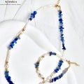 Sommer Edition: Süßwasserperlen & Aventurin Armband+Halskette mit Muschel | Konvertierbar