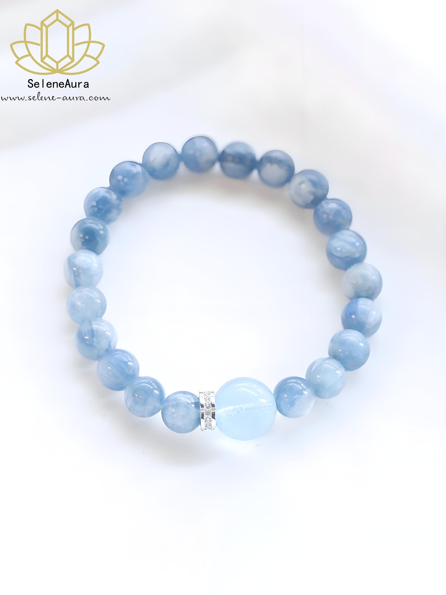 Brasilianischer Kyanit Armband | Madagassischer Aquamarin Armband |  Heilsteinschmuck