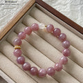 Amethyst Rosa Kristall Armband Naturkristall-Armband  | Minimalistischer Heilstein Armbänder [SeleneAura]