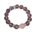 Amethyst & Rosenquarz Doppelstein Armband | Liebesenergie & innere Harmonie | Handgefertigt
