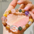 Multikristall-Armband mit Regenbogen-Rutilquarz – Handmade Energiebalance