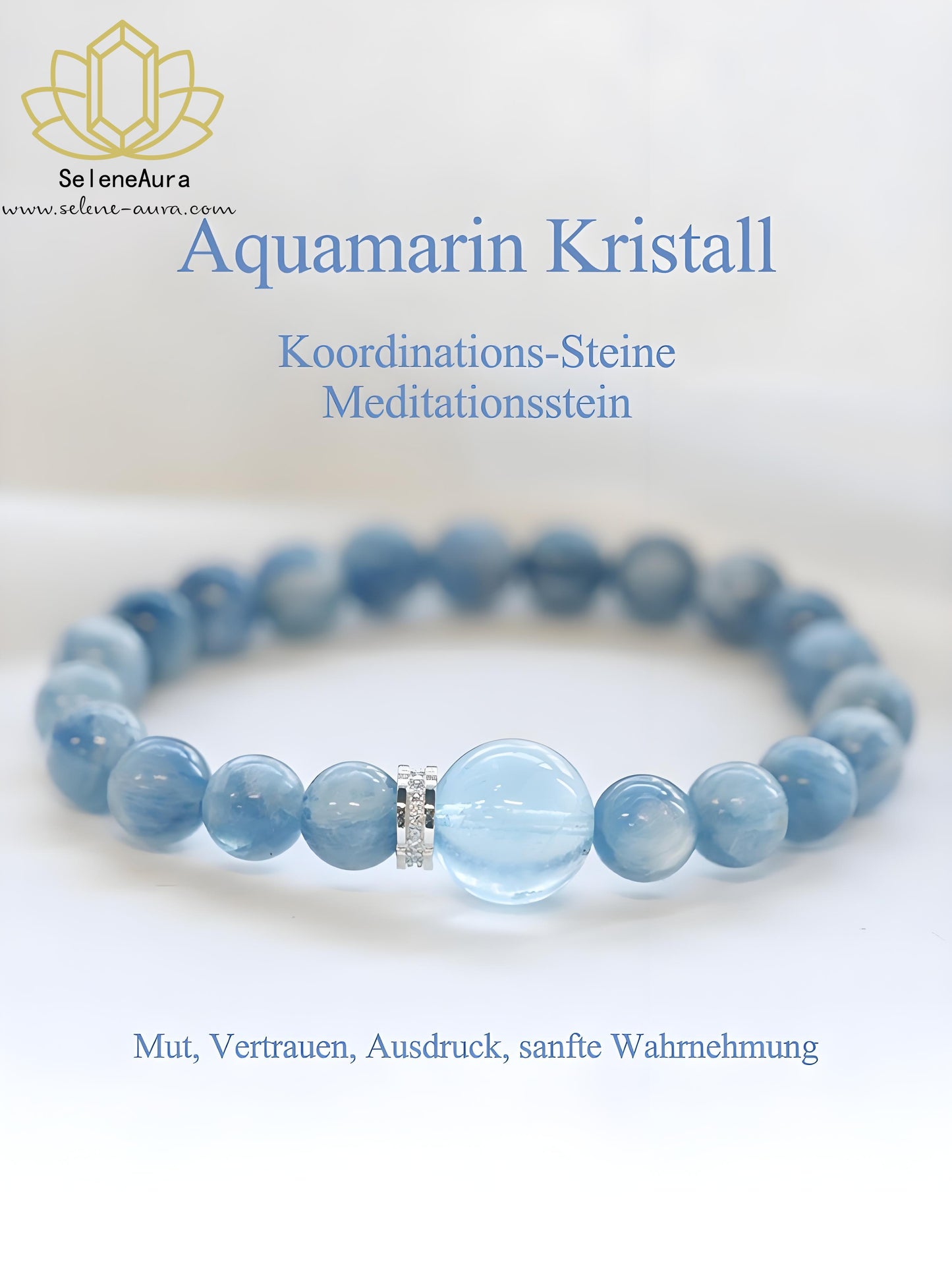 Brasilianischer Kyanit Armband | Madagassischer Aquamarin Armband |  Heilsteinschmuck