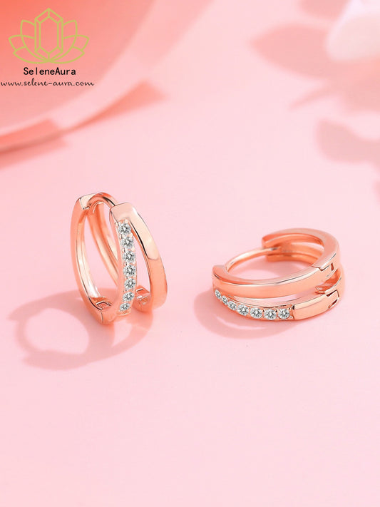Sterling Silber Zirkonia Ohrringe – Minimalistisch & Elegant
