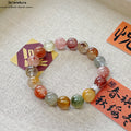 Natürliches Rutilquarz Armband "Monet-Garten" | Farbverlauf Design | Unisex Energie