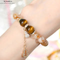 Natürliches Tigerauge Armband | Gelbe Pagodenkristall-Ketten | Heilkristalle