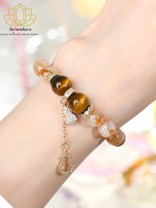 Natürliches Tigerauge Armband | Gelbe Pagodenkristall-Ketten | Heilkristalle