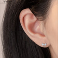 Silber Schmetterling Ohrstecker mit Pink Zirkonia & Strass
