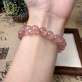 Natural Strawberry Crystal Armband Pink Crystal Peach Blossom Ice Crystal Fashion Girlfriend Girlfriend Valentine Gift
