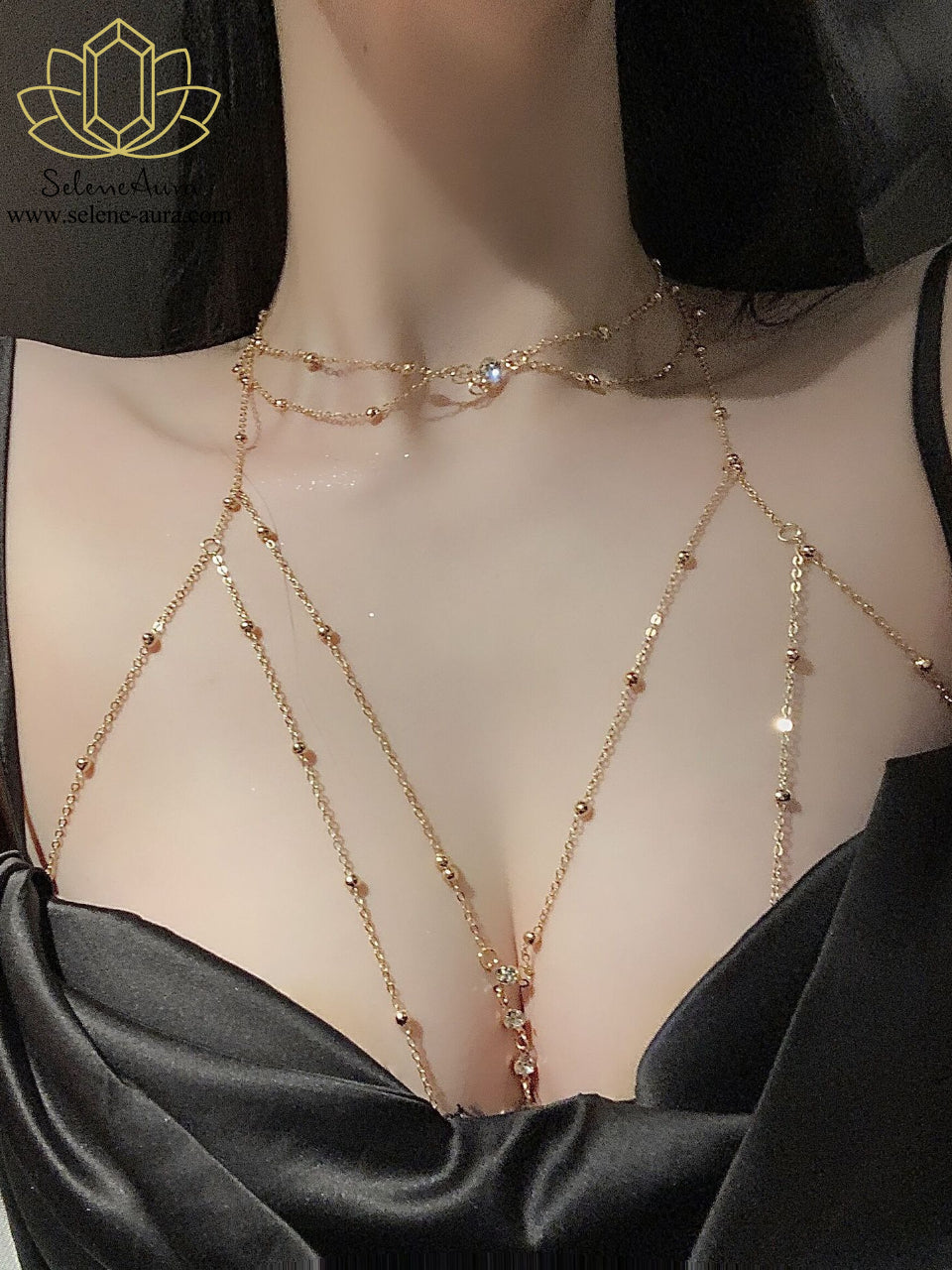 Verstellbare Körperkette & Bikini-Kette | Mehrreihiger Schmuck für Strand & Party | Sexy Gliederketten-Décolleté