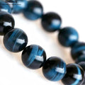 Natürliches Blau-Tigerauge Armband | Handgefertigt