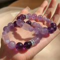 Jahr des Drachen Armbänder Naturkristall Amethyst Armbänder [SeleneAura Jewels]