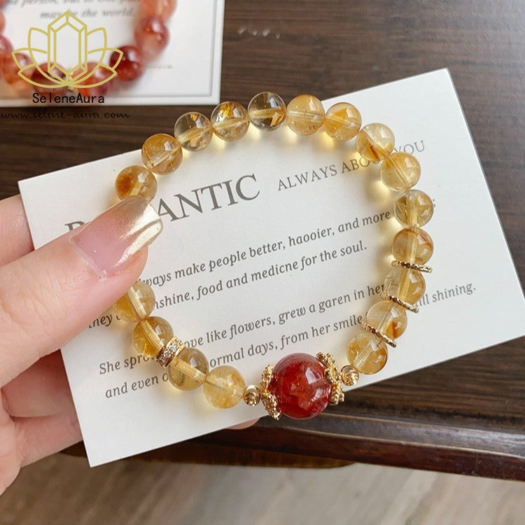 Premium Heilsteine-Set: Jaspis & Rutilquarz für Damen
