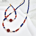 Sommer Edition｜Lapislazuli+Achat+Perlen Konvertierbar｜Energie Schmuck