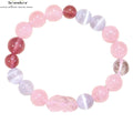 Natürliches Rosenquarz Armband｜19mm Pi Xiu & Erdbeer-Katzenauge｜Herzchakra Heilung