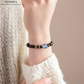 Obsidian Armband "Ozeanbalance" | Handgefertigt  Schutzstein | Wasserenergie
