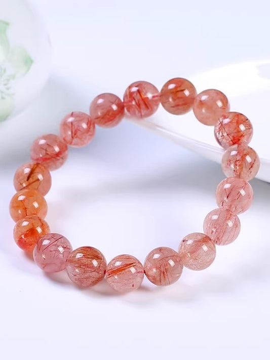 Natürliches Rutilquarz Armband Wohlstand & Wandel | SeleneAura Energie Schmuck