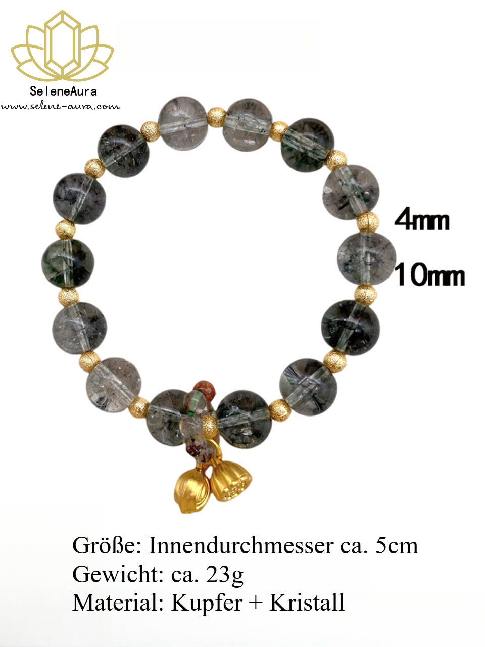Grüner Phantomquarz Armband | Minimalistische Perlen | Wohlstand & Karriere | Handgefertigt