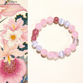 Natürliches Rosenquarz Armband｜19mm Pi Xiu & Erdbeer-Katzenauge｜Herzchakra Heilung