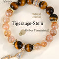Natürliches Tigerauge Armband | Gelbe Pagodenkristall-Ketten | Heilkristalle