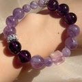 Jahr des Drachen Armbänder Naturkristall Amethyst Armbänder [SeleneAura Jewels]